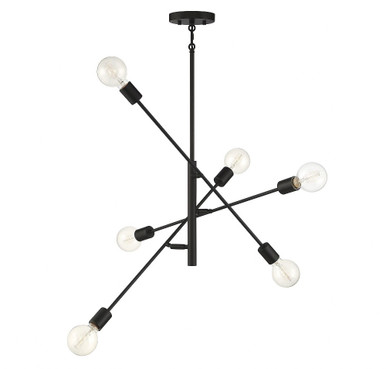 6 Light Medium Chandelier by Meridian M10084 - M10084