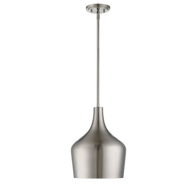 1 Light Mid Century Modern Small Pendant 14 Inch Tall by Meridian - M70020
