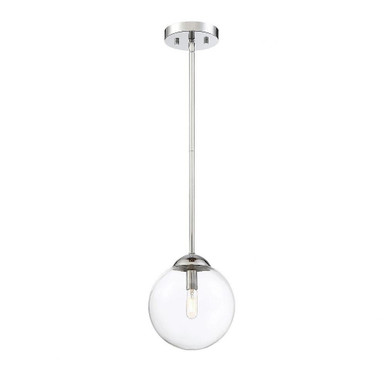 1 Light Mid Century Modern Small Pendant 8.75 Inch Tall by Meridian - M70067