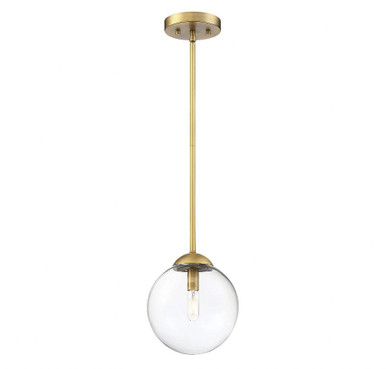 1 Light Mid Century Modern Small Pendant 8.75 Inch Tall by Meridian - M70067