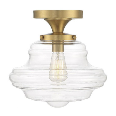 1 Light 12 Inch Wide Vintage Semi Flush Mount by Meridian - M60069
