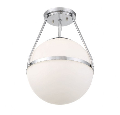 1 Light 17.13 Inch Tall Semi Flush Mount by Meridian - M60054