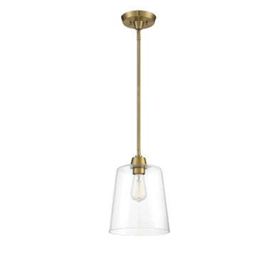 1 Light Mid Century Modern Small Pendant 11.5 Inch Tall by Meridian - M70081