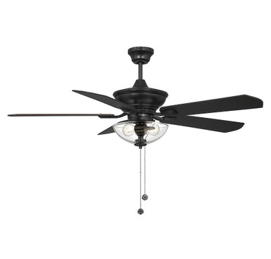 5 Blade Outdoor Ceiling Fan with Light Kit 52 Inches Wide by Meridian - M2026