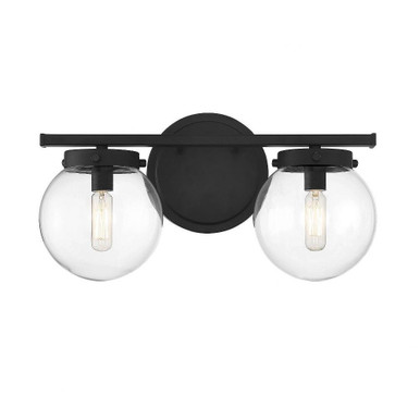 2 Light Mid Century Modern Vanity Light 16 Inch Wide by Meridian - M80046