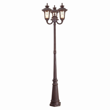 Oxford 3 Light Outdoor 3 Head Post 23 Inches by 87 Inches high by Livex  - 7666-58