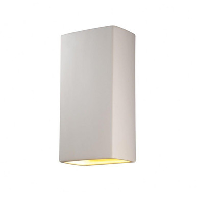 Ambiance 2 Light Big Rectangular Open Top Wall Sconce by Justice Design - CER-1175