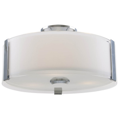 Zurich 3 Light Flush Mount 4.75 Inch Tall and 12 Inch Wide by DVI - DVP14532