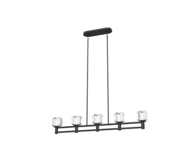 Samar 5 Light Linear Chandelier 7.25 Inch Tall and 43.75 Inch Wide by DVI - DVP34602