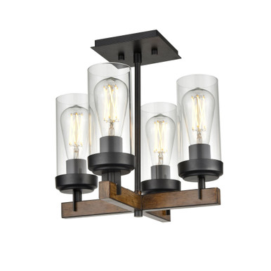 Okanagan 4 Light Semi Flush Mount 13.5 Inch Tall and 13 Inch Wide by DVI - DVP38611