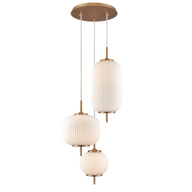 Mount Pearl 3 Light Pendant 31 Inch Tall and 14.75 Inch Wide by DVI - DVP40057