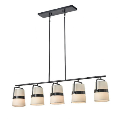 Bon Echo 5 Light Linear Chandelier 10 Inch Tall and 45.25 Inch Wide by DVI - DVP48404