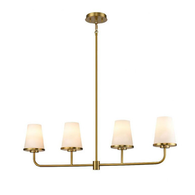 Kanata 4 Light Linear Chandelier 10 Inch Tall and 14 Inch Wide by DVI - DVP48002