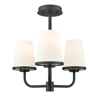 Kanata 3 Light Semi Flush Mount 16 Inch Tall and 17.5 Inch Wide by DVI - DVP48012