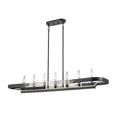 Aletheia Hybrid 7 Light Linear Chandelier 4.5 Inch X 48 Inch Wide by DVI - DVP46302