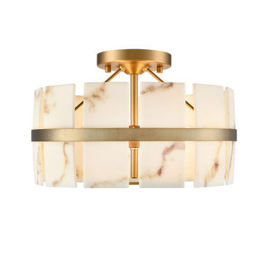 Luna 3 Light Semi Flush Mount 9.25 Inch Tall and 14 Inch Wide by DVI - DVP5211