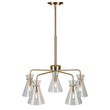 Beaker 5 Light Medium Chandelier by Forte - 2733-05