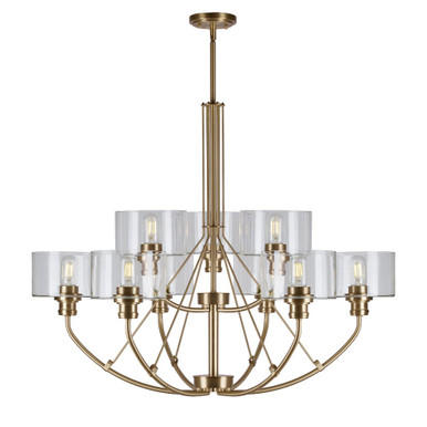 Zane 9 Light Oversized 2 Tier Chandelier by Forte - 2748-09