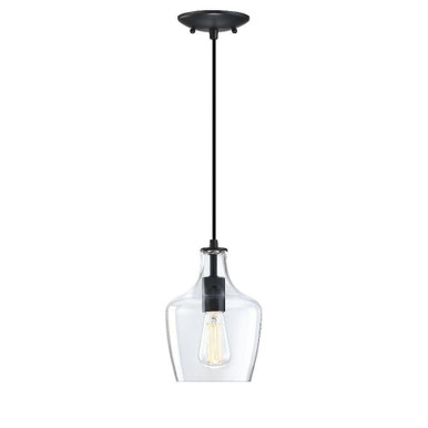 Milo 1 Light Small Pendant 9.75 Inch Tall by Forte - 2679-01-04