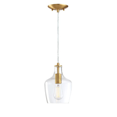 Milo 1 Light Small Pendant 9.75 Inch Tall by Forte - 2679-01-04