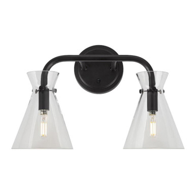Beaker 2 Light Vanity Light by Forte - 5733-02