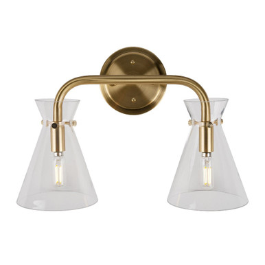 Beaker 2 Light Vanity Light by Forte - 5733-02