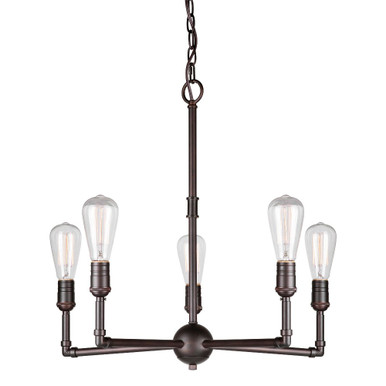 Uccelo 5 Light Medium Chandelier by Forte - 7064-05