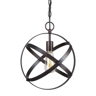 1 Light Medium Pendant 14.5 Inch Tall by Forte - 7094-01
