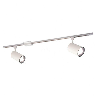 2 Light 4 Ft Track Pack with 2 Flat Back Cylinder PAR30 Track Head by Nora  - NTL-151-2