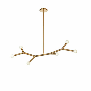 Morgan 6 Light Pendant 13.5 Inch Tall and 39.25 Inch Wide by Dainolite - MOR-396HP