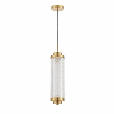 Peri 16W 1 LED Pendant 19 Inch Tall and 6 Inch Wide by Dainolite - PRI-1916LEDP