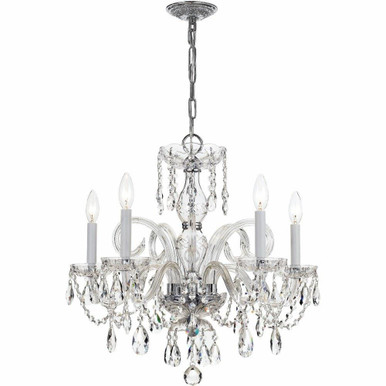 Traditional Crystal 5 Light Medium Chandelier by Crystorama 1005