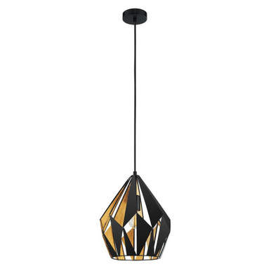 Carlton 1 1 Light Pendant 14.76 Inch Tall and 12.2 Inch Wide by Eglo - 49254