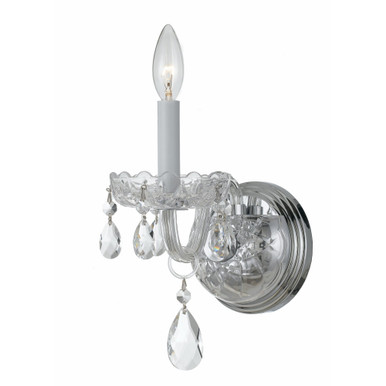 Traditional Crystal 1 Light Candle Style Wall Sconce by Crystorama - 1031
