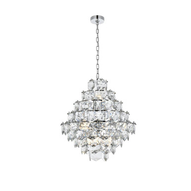 Adaline 15 Light Chandelier 25 Inch Tall and 24 Inch Wide by Elegant - 1050G24