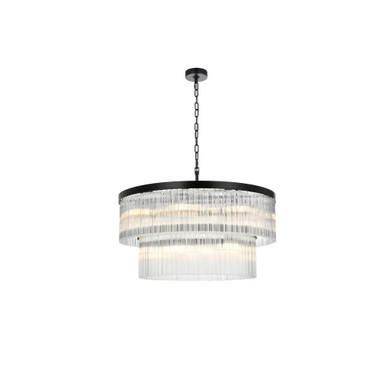 Harlow 14 Light Chandelier 16.5 Inch Tall and 32 Inch Wide by Elegant - 1070D32