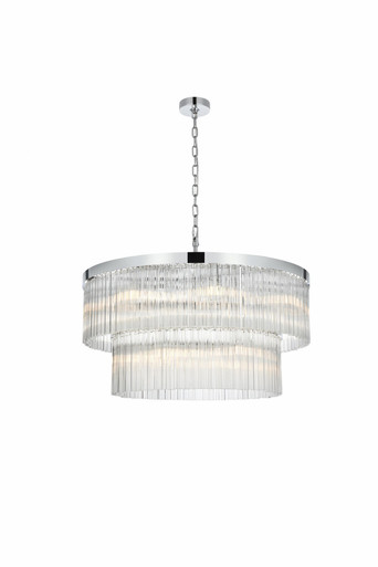 Harlow 14 Light Chandelier 16.5 Inch Tall and 32 Inch Wide by Elegant - 1070D32