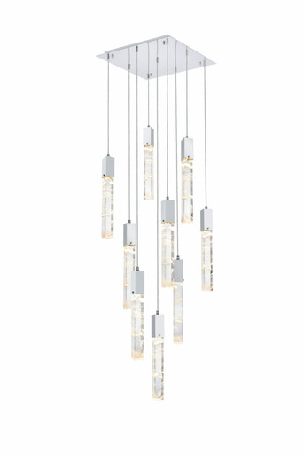 Aurora 6.5W 9 LED Pendant 19 Inch Tall and 20 Inch Wide by Elegant - 2088D20