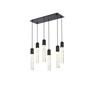 Aurora 6.5W 6 LED Pendant 19 Inch Tall and 12 Inch Wide by Elegant - 2088D32