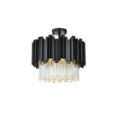 Willow 4 Light Flush Mount 16 Inch Tall and 16 Inch Wide by Elegant - 3400F16