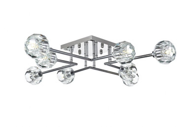 Eren 8 Light 31 Inch Wide Flush Mount by Elegant - 3505F31