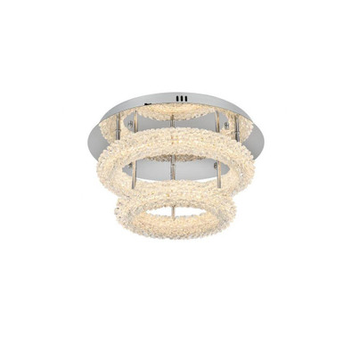 Bowen 112W 2 LED 18 Inch Wide Flush Mount by Elegant - 3800F18L2