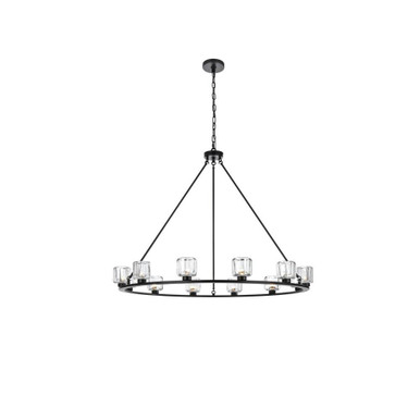 Cadence 12 Light Chandelier 36.5 Inch Tall and 48 Inch Wide by Elegant - 5100D48