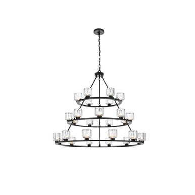 Cadence 27 Light Chandelier 40 Inch Tall and 48 Inch Wide by Elegant - 5100L348