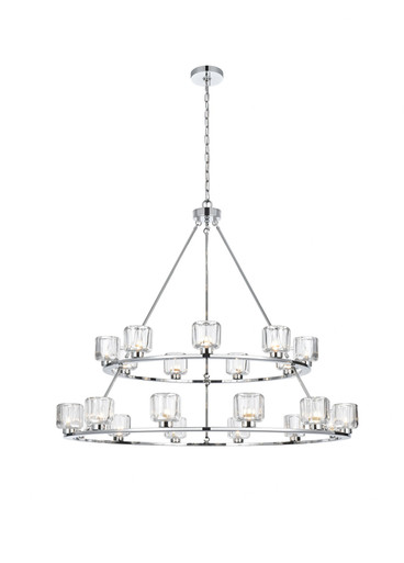 Cadence 21 Light Chandelier 40 Inch Tall and 48 Inch Wide by Elegant - 5100L248