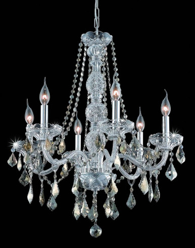 Verona 6 Light Medium Chandelier by Elegant V7856D24 - V7856D24