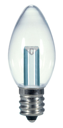 2.13 Inch 0.5W C7 LED Candelabra Base Replacement Lamp by Satco - S905WC-084213