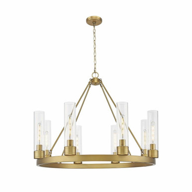 Boreas 8 Light 11 Inch Shade Chandelier 36 Inch Wide by Innovations - 617-8CR-G617-11