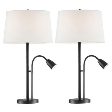 Nanette 2 Light Table Lamp with Reading Lamp (Pack of 2) by Lite Source - LS-23778-2