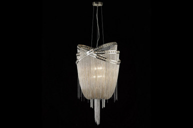 Wilshire Boulevard 6 Light Large Foyer Chandelier By Avenue - HF1609WB
